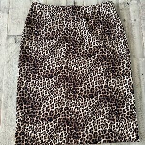 Alfani Leopard Print Pencil Skirt - Brown and Black size 2P